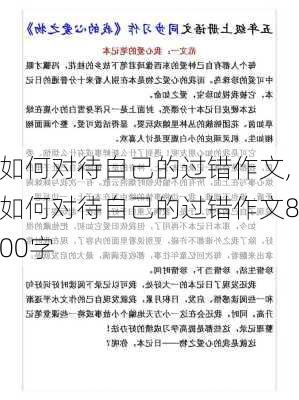 如何对待自己的过错作文,如何对待自己的过错作文800字-第3张图片-安安范文网