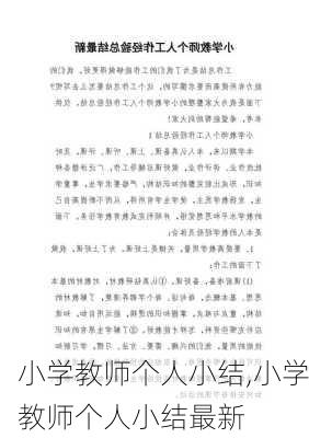 小学教师个人小结,小学教师个人小结最新-第3张图片-安安范文网