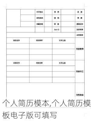 个人简历模本,个人简历模板电子版可填写-第1张图片-安安范文网