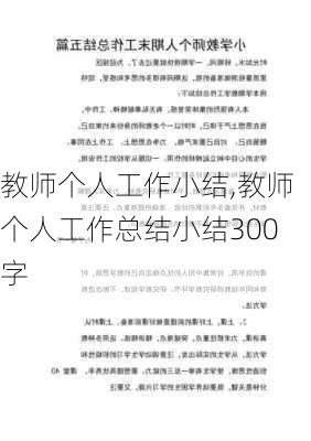 教师个人工作小结,教师个人工作总结小结300字