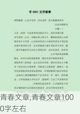 青春文章,青春文章1000字左右-第3张图片-安安范文网