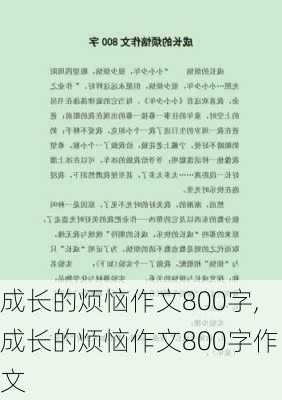 成长的烦恼作文800字,成长的烦恼作文800字作文-第1张图片-安安范文网