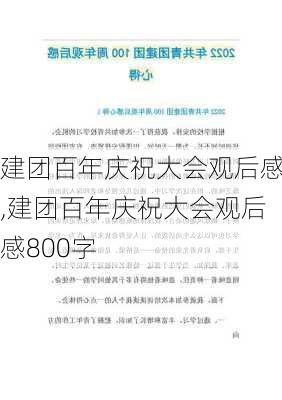 建团百年庆祝大会观后感,建团百年庆祝大会观后感800字-第1张图片-安安范文网