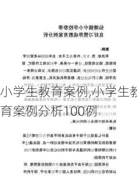 小学生教育案例,小学生教育案例分析100例-第3张图片-安安范文网