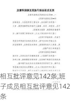 相互批评意见142条,班子成员相互批评意见142条-第3张图片-安安范文网