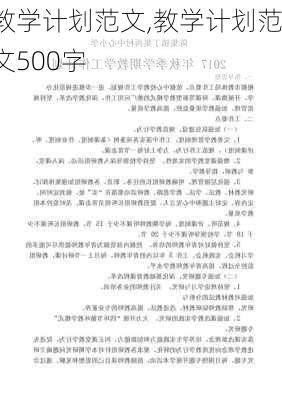 教学计划范文,教学计划范文500字-第2张图片-安安范文网