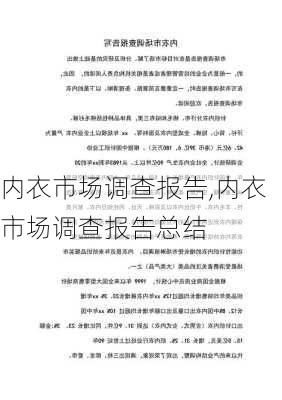 内衣市场调查报告,内衣市场调查报告总结-第1张图片-安安范文网