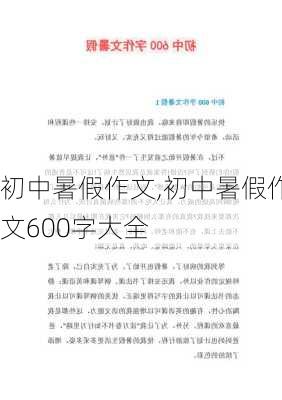 初中暑假作文,初中暑假作文600字大全-第2张图片-安安范文网