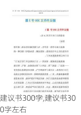 建议书300字,建议书300字左右