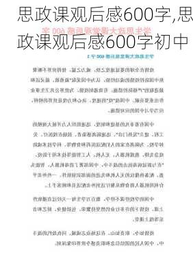 思政课观后感600字,思政课观后感600字初中