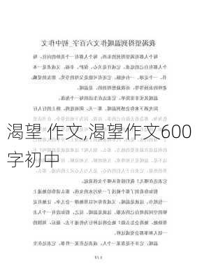 渴望 作文,渴望作文600字初中-第3张图片-安安范文网