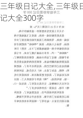 三年级日记大全,三年级日记大全300字-第3张图片-安安范文网