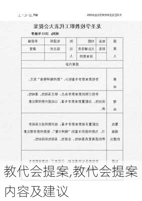 教代会提案,教代会提案内容及建议-第1张图片-安安范文网