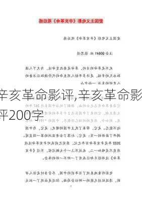 辛亥革命影评,辛亥革命影评200字-第1张图片-安安范文网