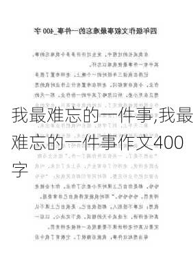 我最难忘的一件事,我最难忘的一件事作文400字-第3张图片-安安范文网