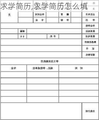 求学简历,求学简历怎么填