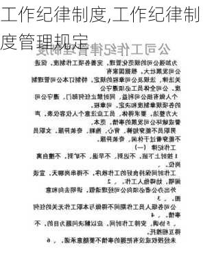 工作纪律制度,工作纪律制度管理规定-第2张图片-安安范文网