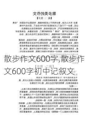 散步作文600字,散步作文600字初中记叙文-第3张图片-安安范文网