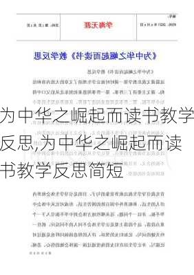 为中华之崛起而读书教学反思,为中华之崛起而读书教学反思简短-第3张图片-安安范文网