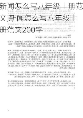 新闻怎么写八年级上册范文,新闻怎么写八年级上册范文200字-第2张图片-安安范文网