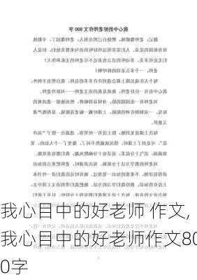 我心目中的好老师 作文,我心目中的好老师作文800字-第2张图片-安安范文网