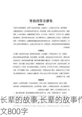 长辈的故事,长辈的故事作文800字-第2张图片-安安范文网