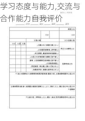 学习态度与能力,交流与合作能力自我评价-第1张图片-安安范文网