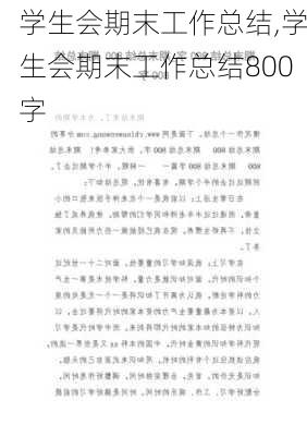 学生会期末工作总结,学生会期末工作总结800字-第1张图片-安安范文网