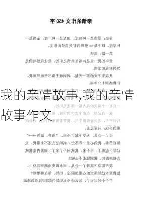 我的亲情故事,我的亲情故事作文-第3张图片-安安范文网