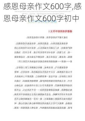 感恩母亲作文600字,感恩母亲作文600字初中-第2张图片-安安范文网