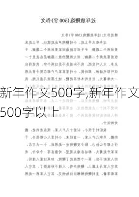 新年作文500字,新年作文500字以上-第1张图片-安安范文网