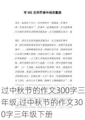 过中秋节的作文300字三年级,过中秋节的作文300字三年级下册-第2张图片-安安范文网