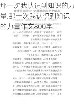 那一次我认识到知识的力量,那一次我认识到知识的力量作文800字-第2张图片-安安范文网