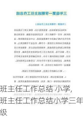 班主任工作总结 小学,班主任工作总结小学三年级-第3张图片-安安范文网