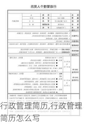 行政管理简历,行政管理简历怎么写-第2张图片-安安范文网