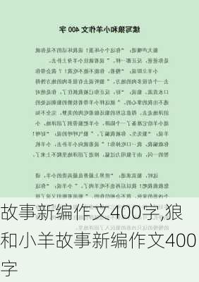 故事新编作文400字,狼和小羊故事新编作文400字-第2张图片-安安范文网