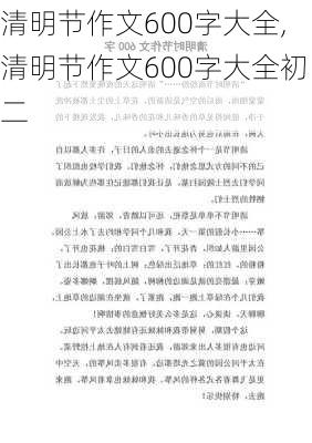 清明节作文600字大全,清明节作文600字大全初二-第2张图片-安安范文网