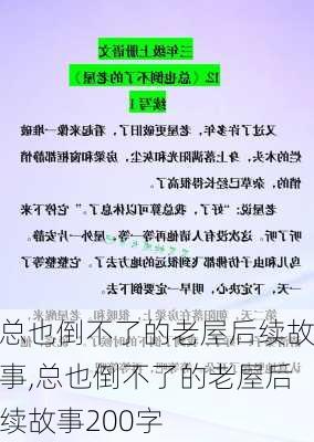 总也倒不了的老屋后续故事,总也倒不了的老屋后续故事200字-第3张图片-安安范文网