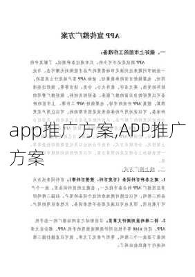 app推广方案,APP推广方案-第1张图片-安安范文网