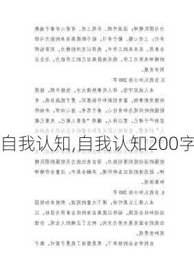 自我认知,自我认知200字-第2张图片-安安范文网