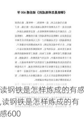 读钢铁是怎样炼成的有感,读钢铁是怎样炼成的有感600-第1张图片-安安范文网