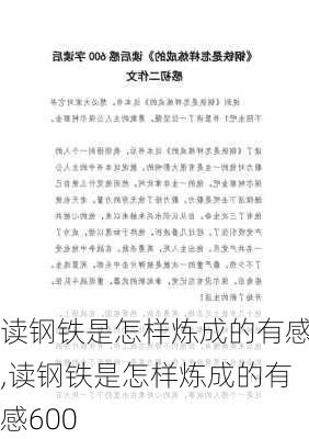 读钢铁是怎样炼成的有感,读钢铁是怎样炼成的有感600-第2张图片-安安范文网