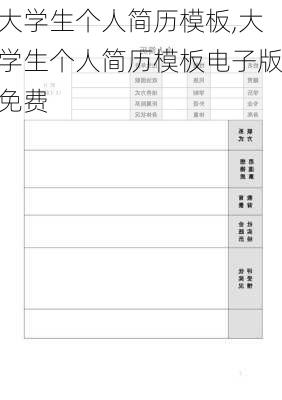 大学生个人简历模板,大学生个人简历模板电子版免费-第2张图片-安安范文网