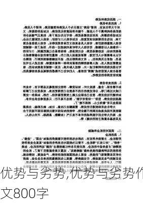 优势与劣势,优势与劣势作文800字-第2张图片-安安范文网