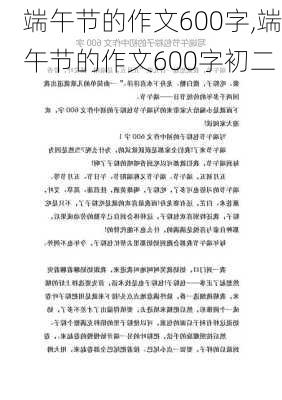 端午节的作文600字,端午节的作文600字初二-第3张图片-安安范文网