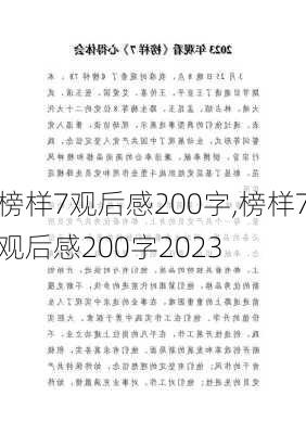 榜样7观后感200字,榜样7观后感200字2023-第1张图片-安安范文网