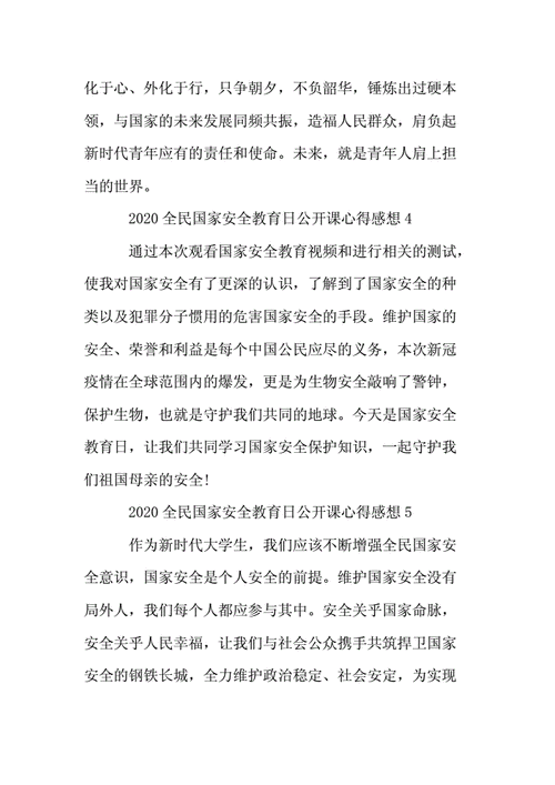 国家安全教育日公开课观后感,国家安全教育公开课观后感1000字-第3张图片-安安范文网