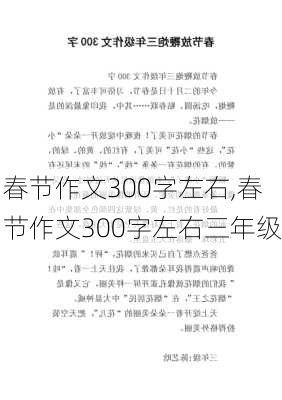 春节作文300字左右,春节作文300字左右三年级-第2张图片-安安范文网