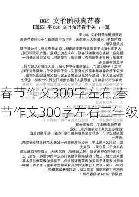 春节作文300字左右,春节作文300字左右三年级-第3张图片-安安范文网