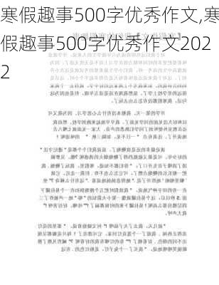 寒假趣事500字优秀作文,寒假趣事500字优秀作文2022-第2张图片-安安范文网